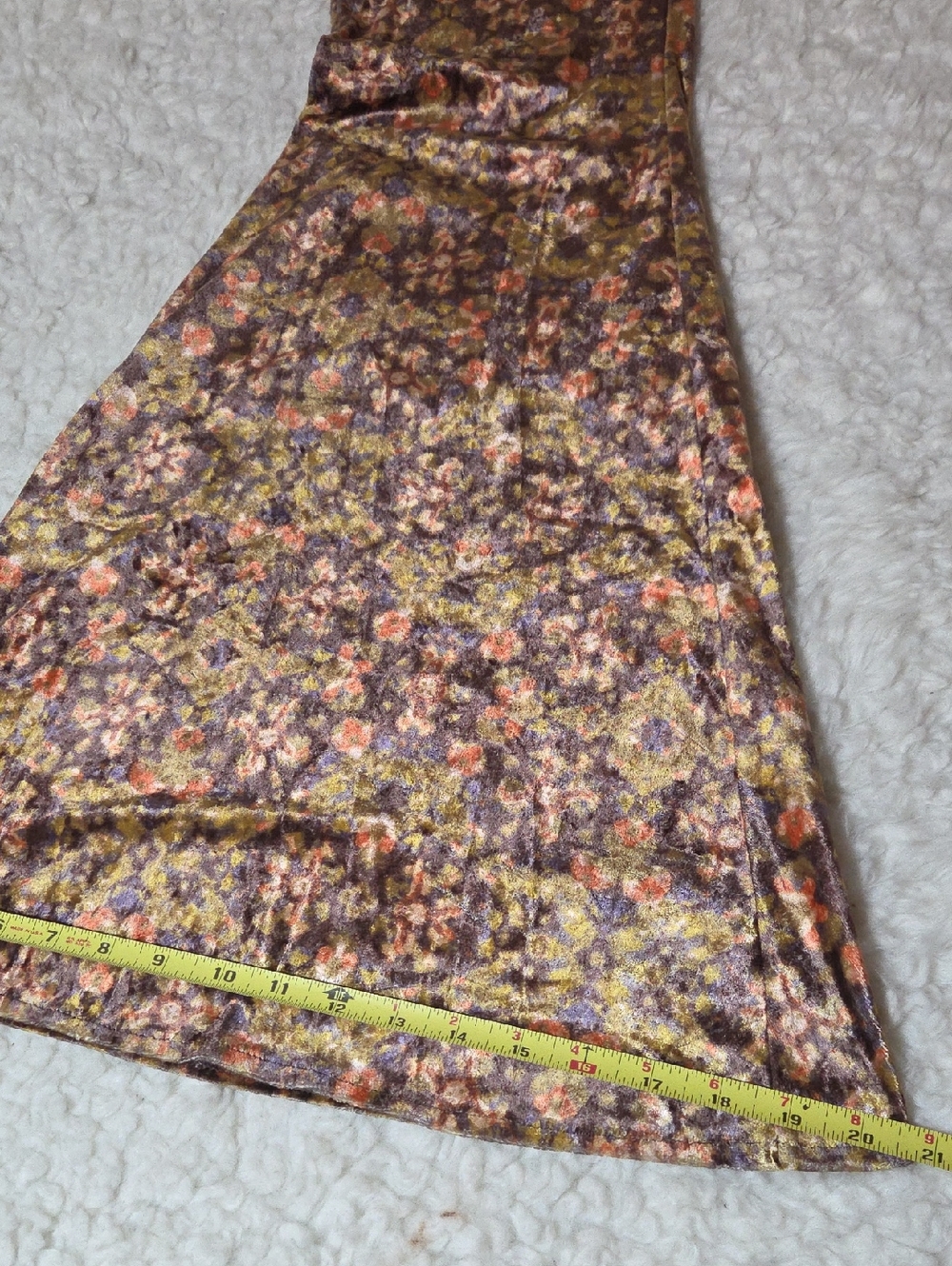Free People The Valley Printed Flares Velvet Pants Sz XS - Picture 14 of 14